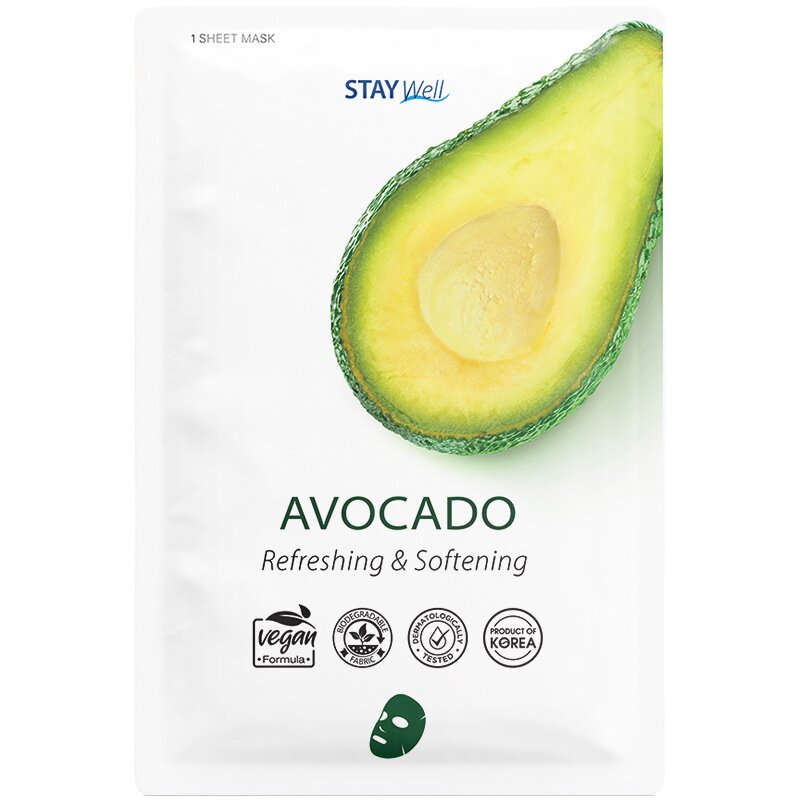 Stay Well Vegan sheet mask - AVOCADO