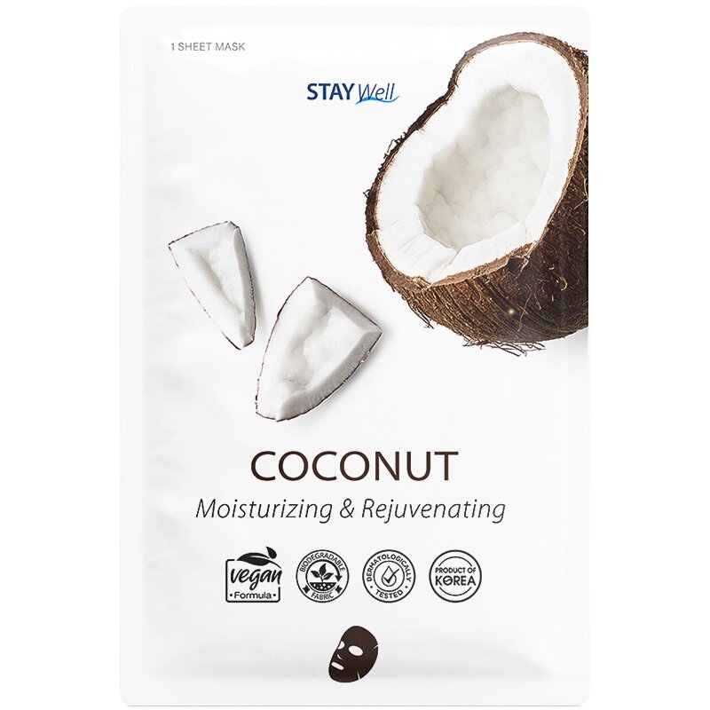 Stay Well Vegan sheet mask - COCONUT