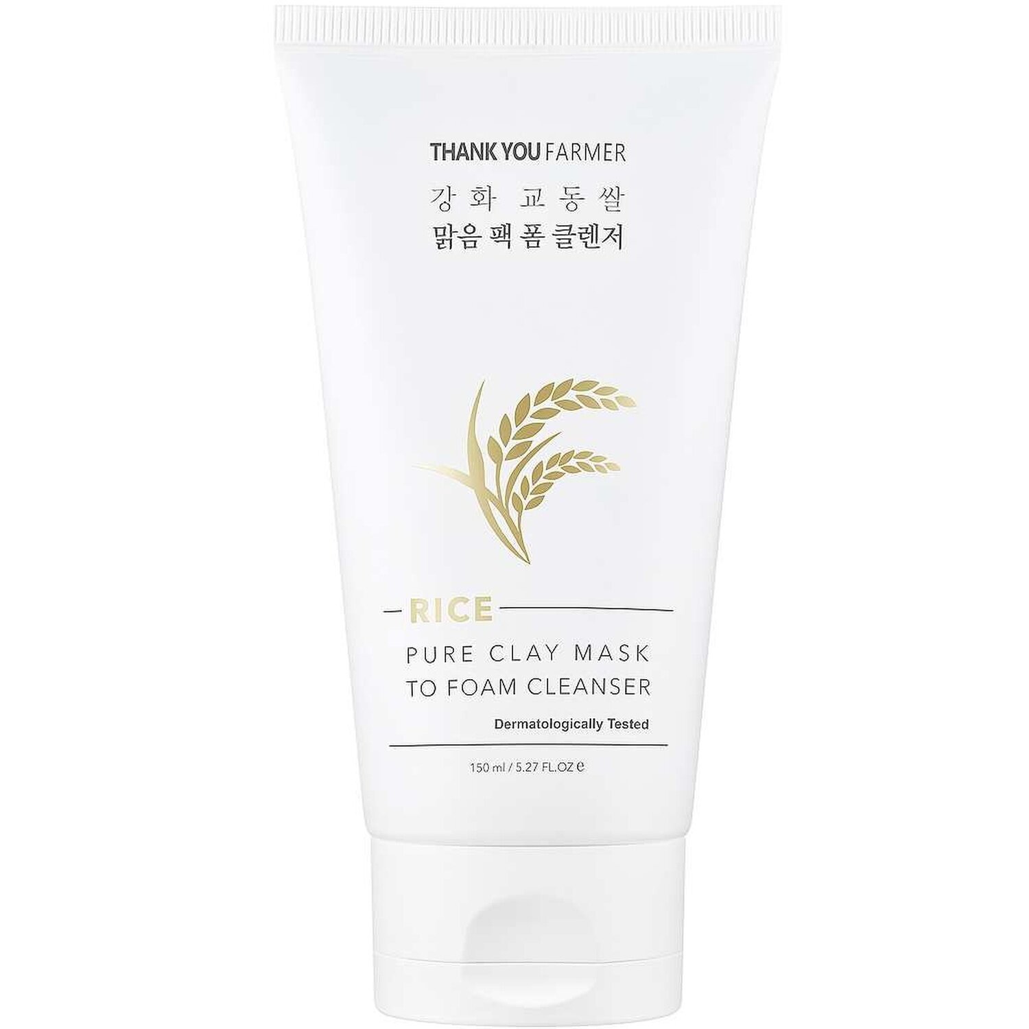 Thank You Farmer Rice Pure Clay Mask to Foam Cleanser
