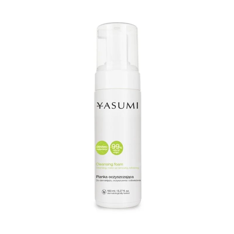 Yasumi Cleansing Foam (99% Natural) With Green Tea Extract And Witch Hazel