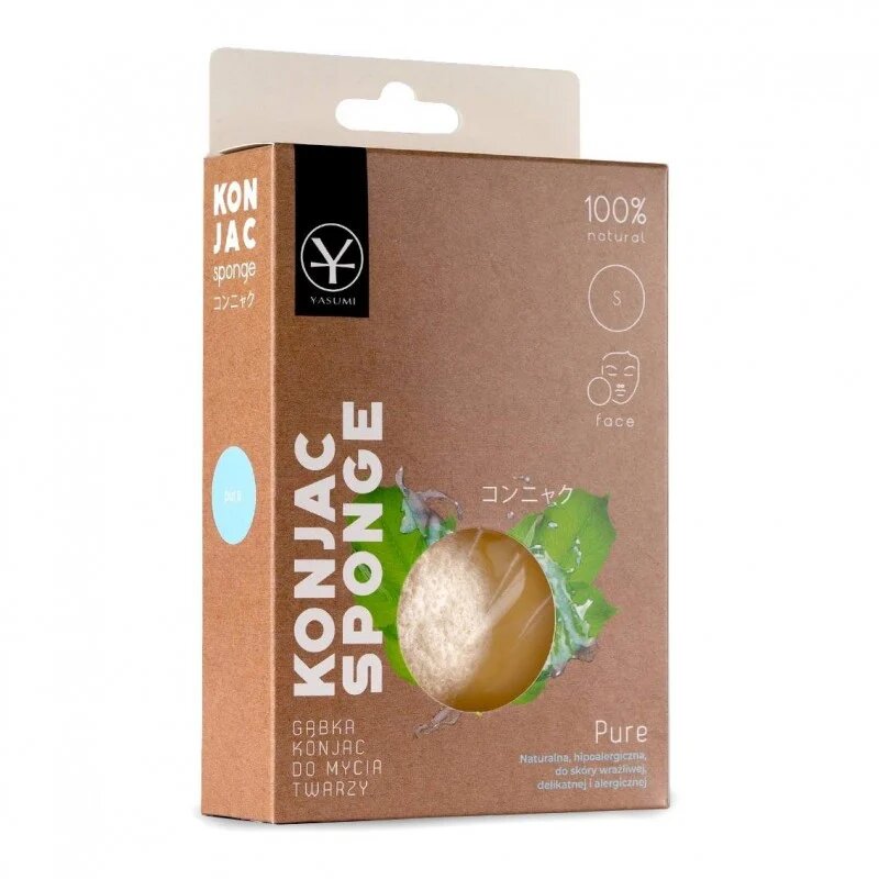 Yasumi Konjac Pure Sponge For Face Wash Natural Hypoallergenic