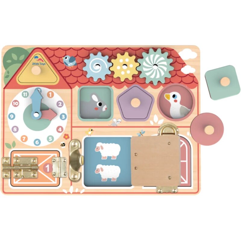2Kids Toys Activity Board Farma играчка за подреждане 12m+ 1 бр.