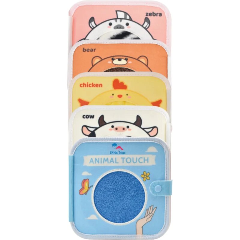 2Kids Toys Sensory Book Animals контрастна образователна книжка 1 бр.
