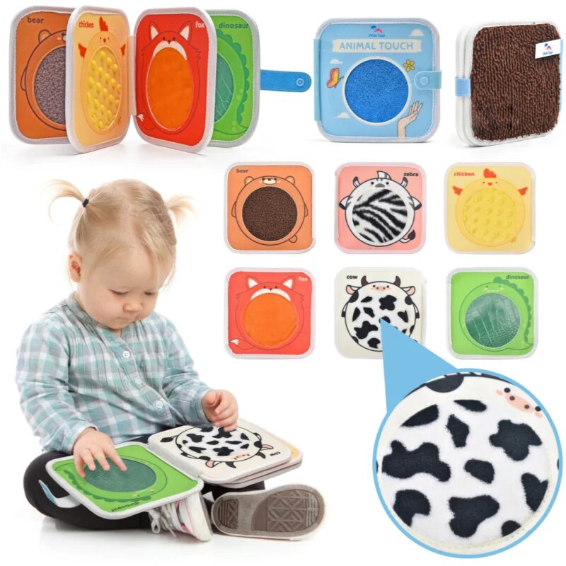 2Kids Toys Sensory Book Animals контрастна образователна книжка 1 бр.