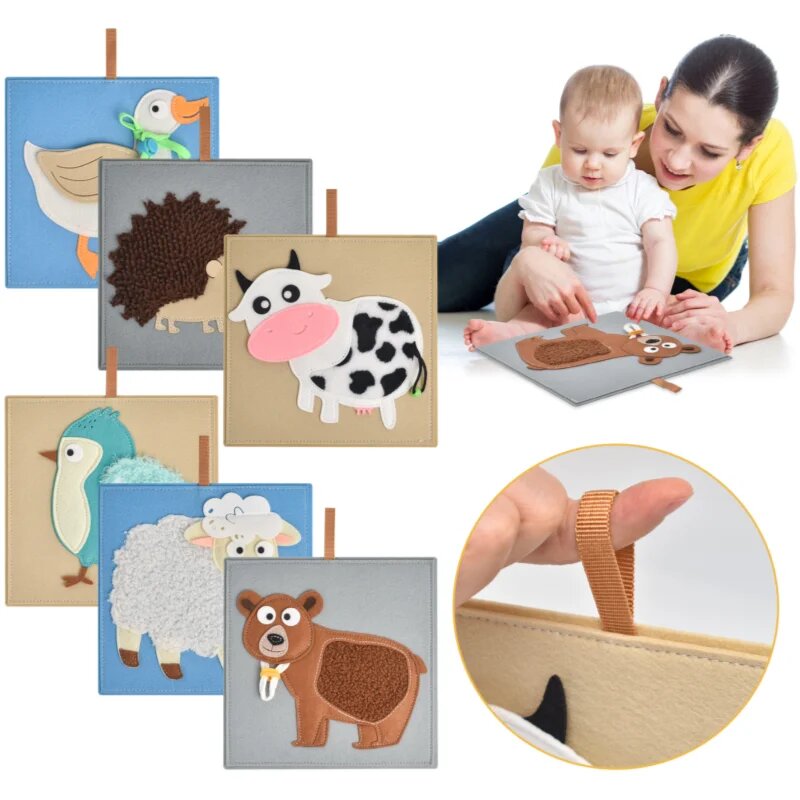 2Kids Toys Sensory Pictures Animals книжка с картинки 6 бр.