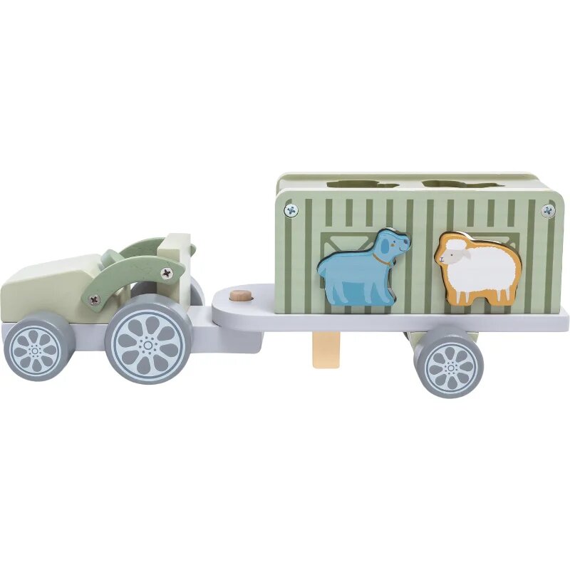 2Kids Toys Wooden Car with Animals комплект играчки от дърво 2y+ 10 бр.