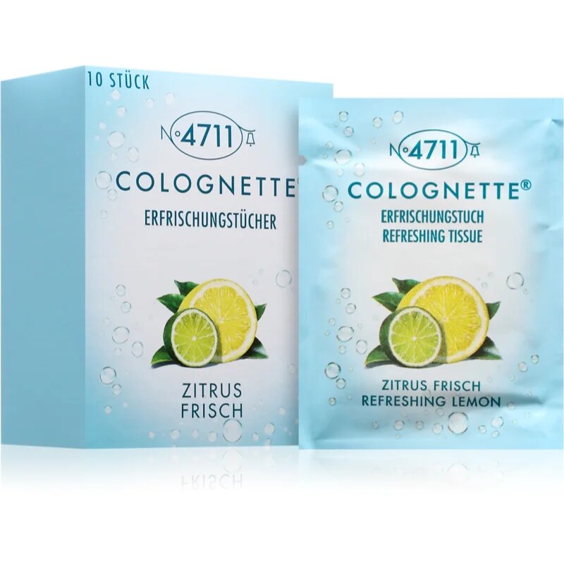 4711 Colognette Wipes освежаващи мокри кърпички унисекс 10 бр.