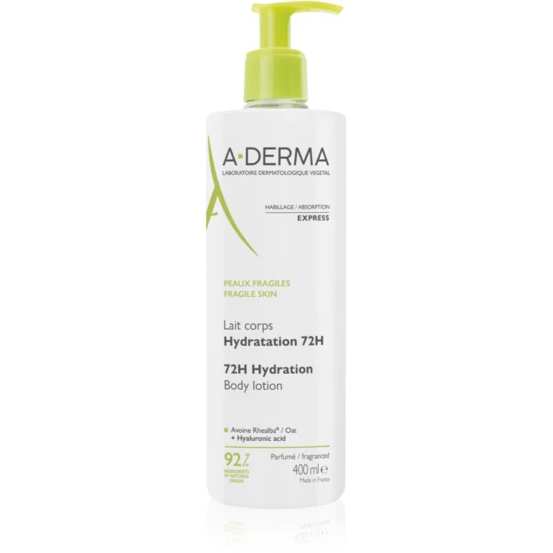A-Derma Essentials Body Lotion 72h Hydration хидратиращо мляко за тяло 400 мл.