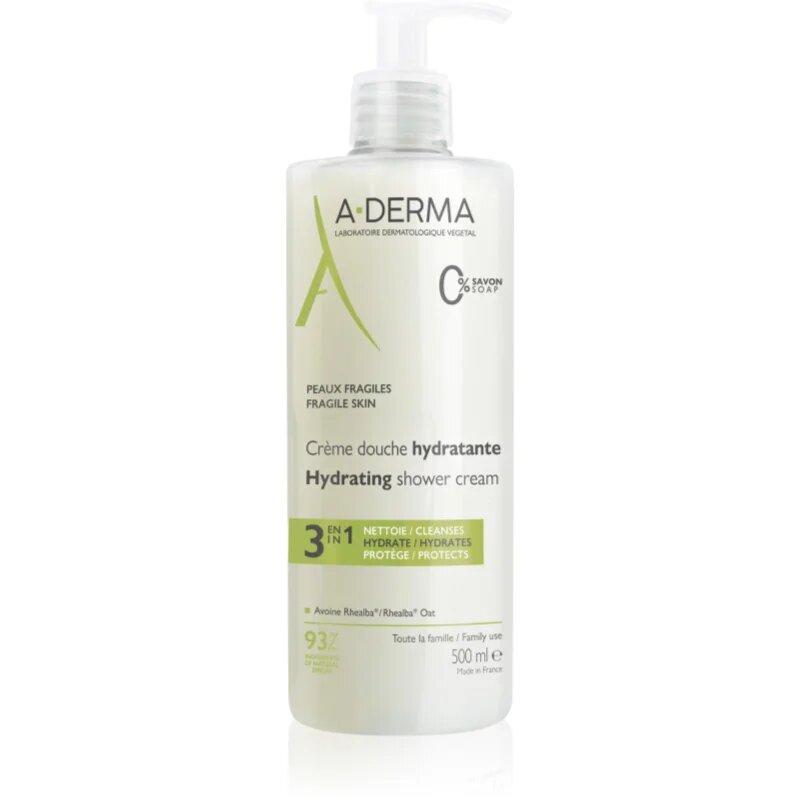 A-Derma Hydra-Protective изключително нежен душ-гел за цялото семейство 500 мл.
