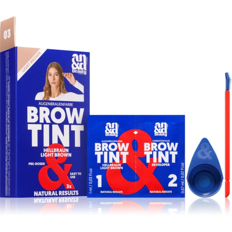 A.N.D. Beauty Brow Tint цвят за вежди цвят Light Brown 3x1.67 мл.
