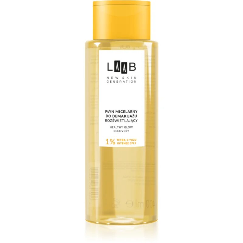 AA Cosmetics LAAB Tetra-C Yuzu почистваща мицеларна вода за озаряване на лицето 400 мл.