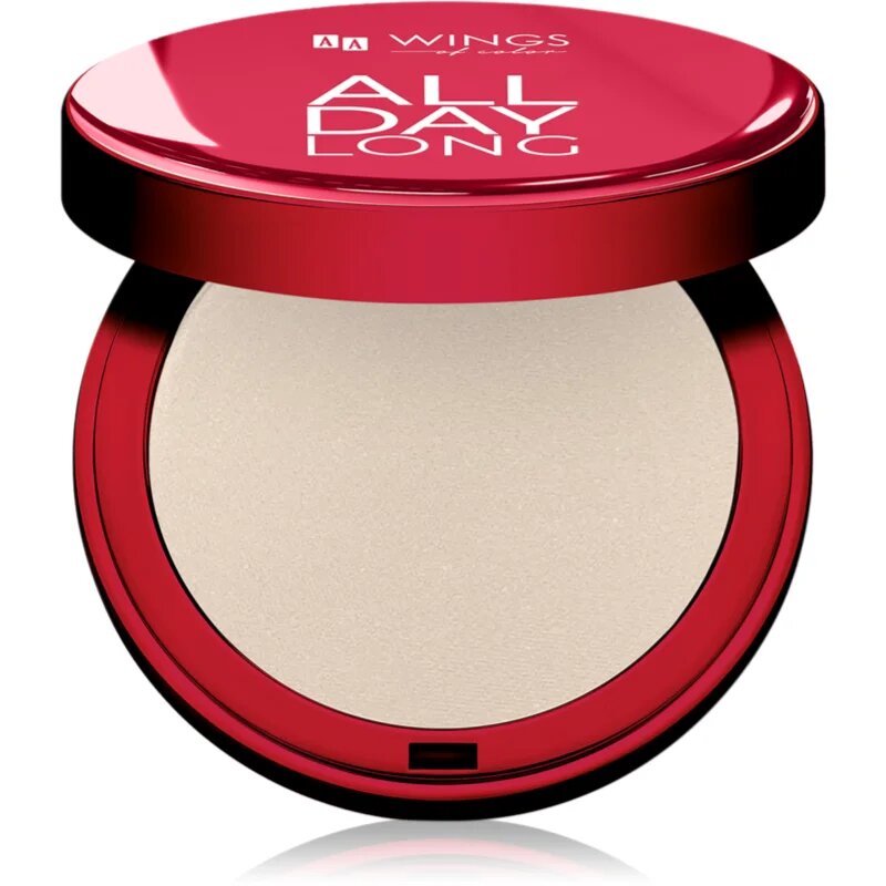 AA Wings of Color All Day Long Pressed Setting Powder компактна пудра с матиращ ефект цвят 01 Light-Natural 9 гр.