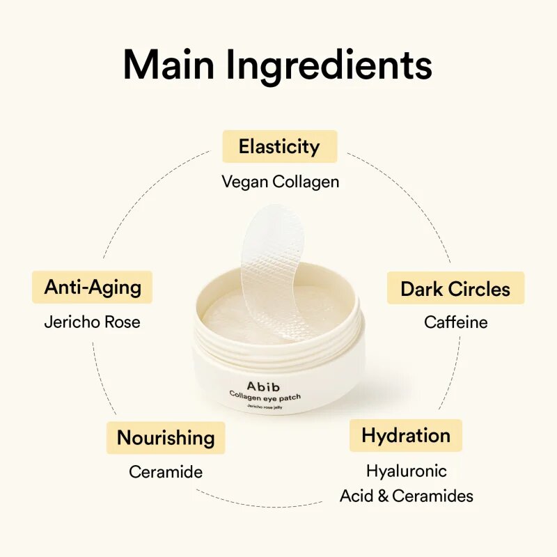 Abib Collagen Eye Patch Jericho Rose Jelly възглавнички под очите против бръчки отоци и черни кръгове 60 бр.