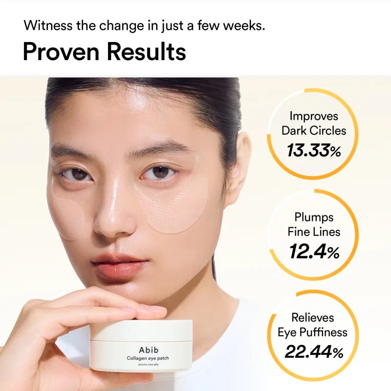 Abib Collagen Eye Patch Jericho Rose Jelly възглавнички под очите против бръчки отоци и черни кръгове 60 бр.