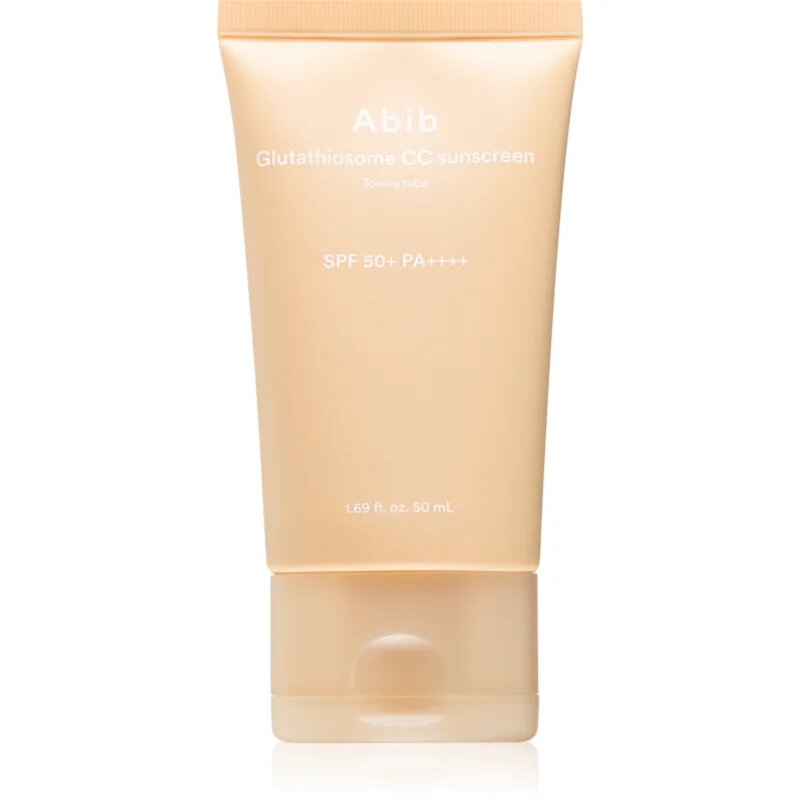 Abib Glutathiosome CC Sunscreen Toning Tube защитна тонирана течност за лице с озаряващ ефект SPF 50+ 50 мл.