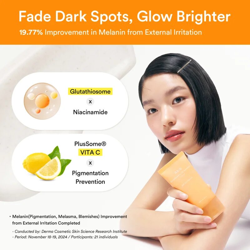 Abib Glutathiosome CC Sunscreen Toning Tube защитна тонирана течност за лице с озаряващ ефект SPF 50+ 50 мл.