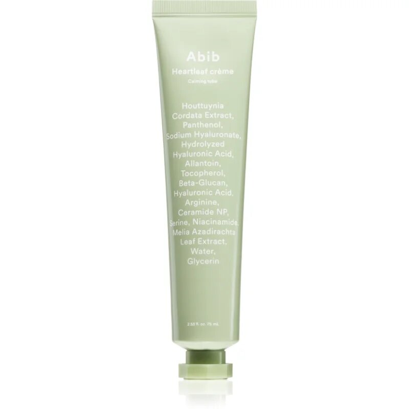 Abib Heartleaf Crème Calming Tube успокояващ крем за лице за укрепване на кожната бариера 75 мл.