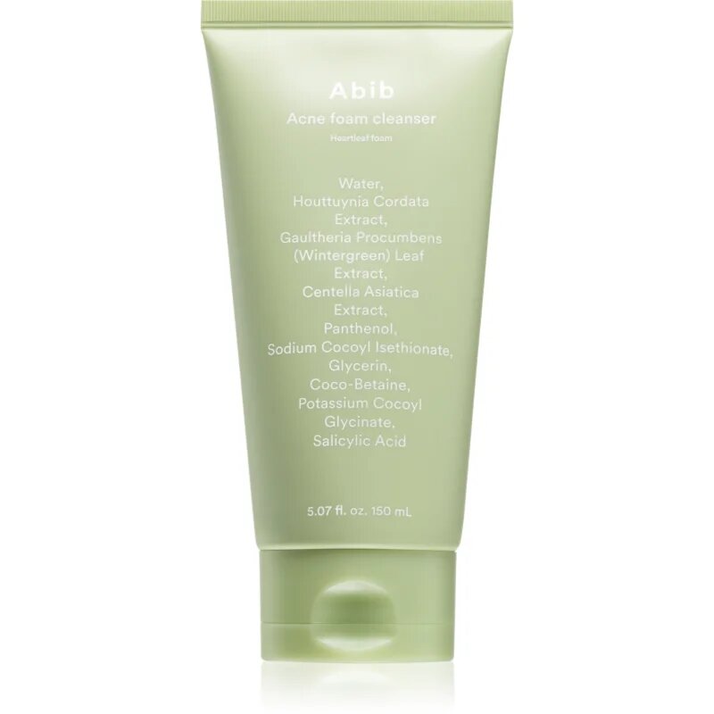 Abib Heartleaf Mild Foam Cleanser Успокояваща почистваща пяна за проблемна кожа акне 150 мл.
