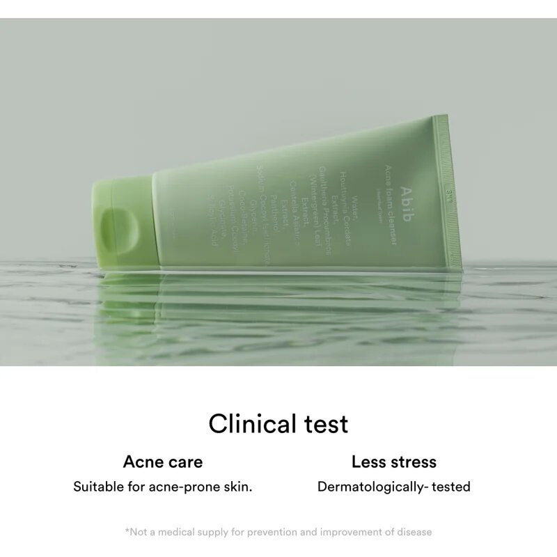 Abib Heartleaf Mild Foam Cleanser Успокояваща почистваща пяна за проблемна кожа акне 150 мл.