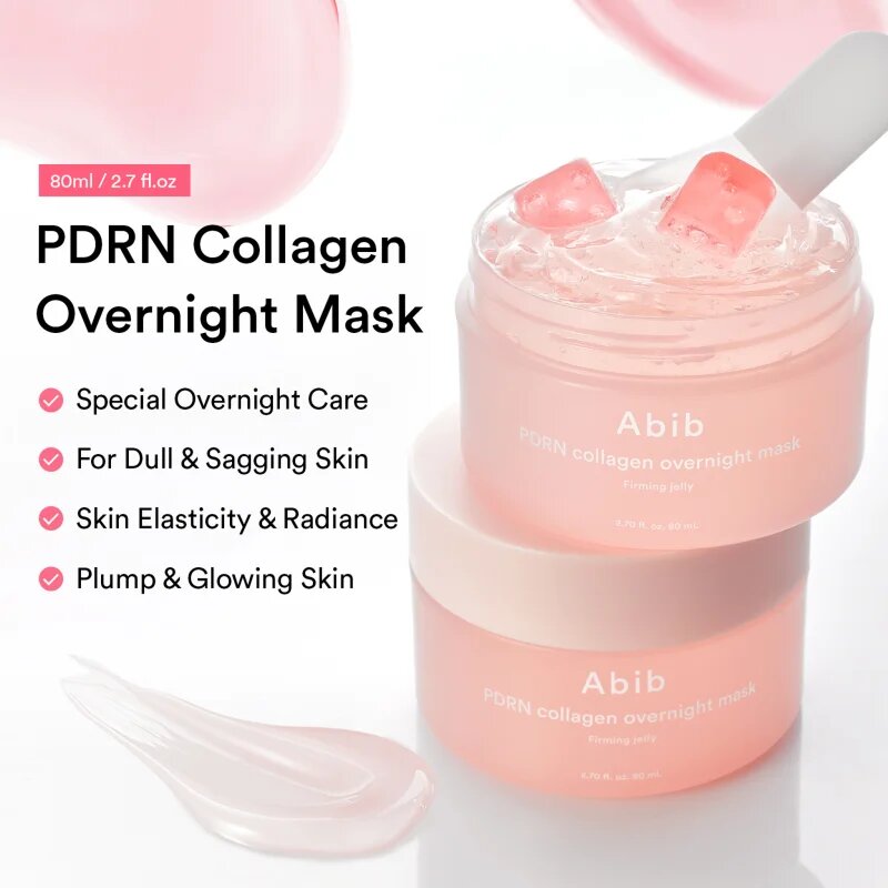 Abib PDRN Collagen Overnight Mask Firming Jelly стягаща нощна маска за лице с хидратиращ ефект 80 мл.