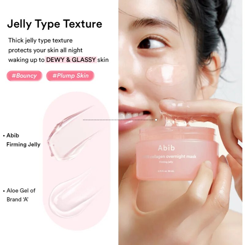 Abib PDRN Collagen Overnight Mask Firming Jelly стягаща нощна маска за лице с хидратиращ ефект 80 мл.
