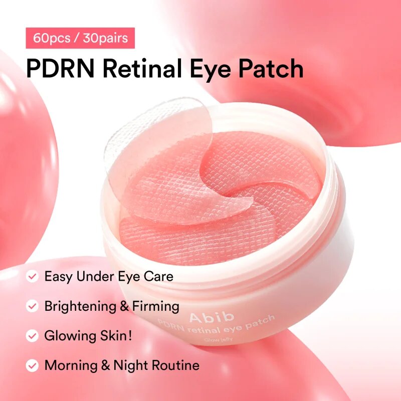 Abib PDRN Retinal Eye Patch Glow Jelly възглавнички под очите против бръчки отоци и черни кръгове 60 бр.