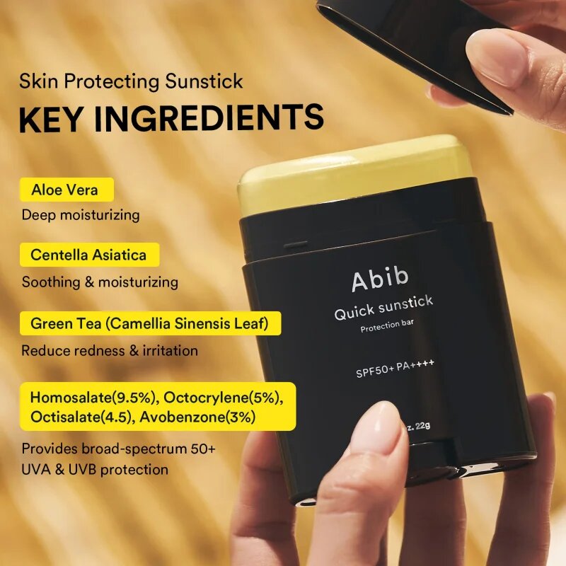 Abib Quick Sunstick Protection Bar слънцезащитен крем в стик с хидратиращ ефект SPF 50+ 22 гр.