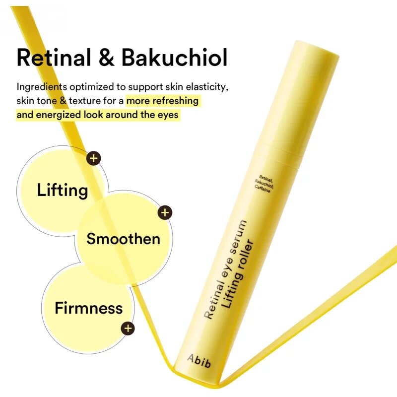Abib Retinal Eye Serum Lifting Roller охлаждащ рол-он за околоочната зона против бръчки отоци и черни кръгове 15 мл.