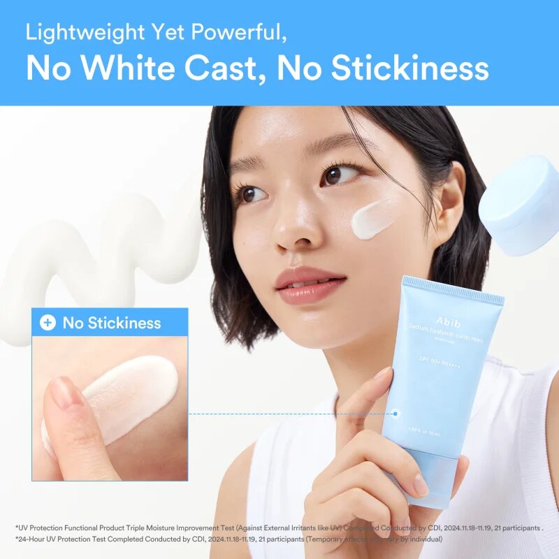 Abib Sedum Hyaluron Watery Tube Sunscreen слънцезащитен крем за лице с успокояващ ефект SPF 50+ 50 мл.
