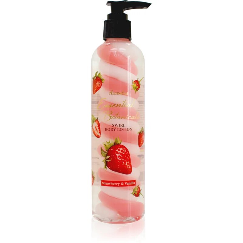 Accentra Essential Botanicals Body Lotion тоалетно мляко за тяло с аромат Strawberry & Vanilla 300 мл.
