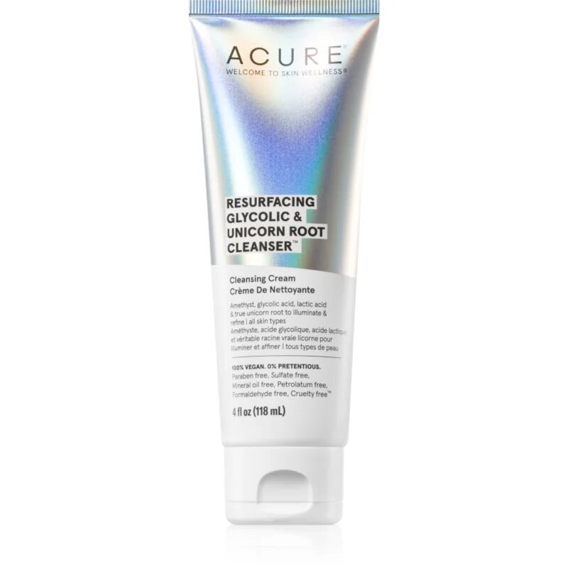 ACURE Resurfacing Glycolic & Unicorn Root почистващ крем за лице 118 мл.