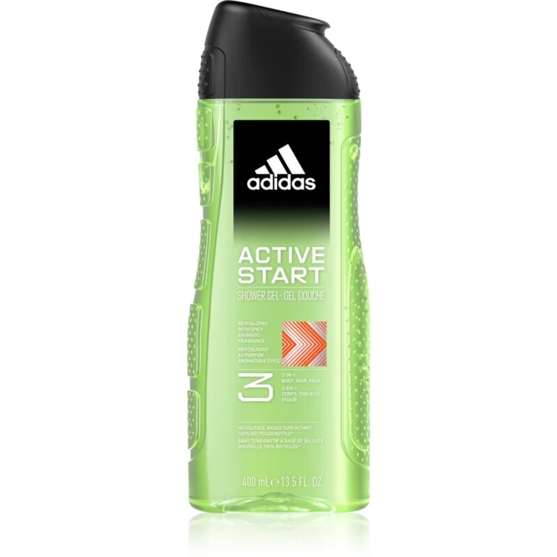 Adidas 3 Active Start душ гел за мъже 400 мл.