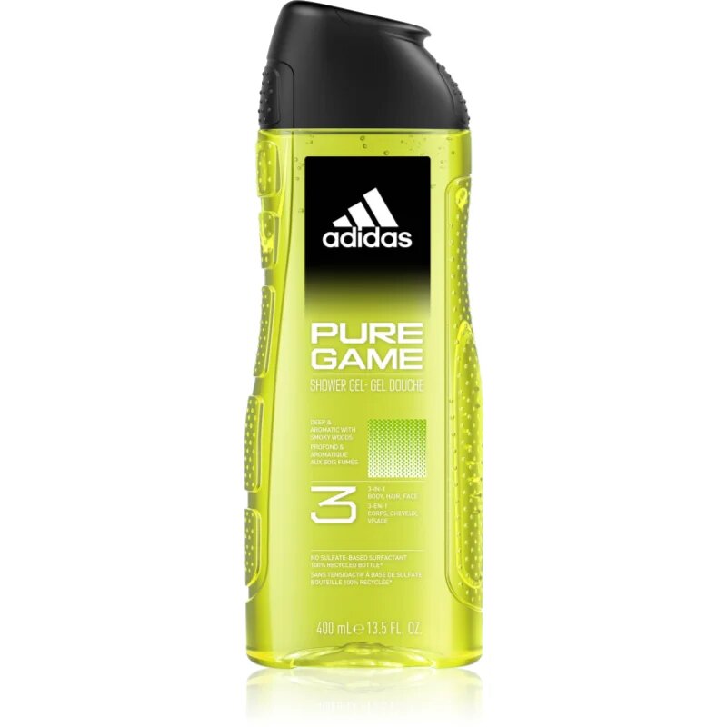 Adidas Pure Game душ-гел за лице тяло и коса 3 в 1 за мъже 400 мл.