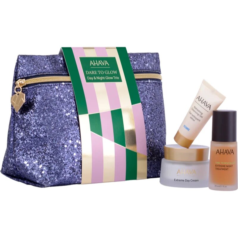 Ahava Dare to Glow Day & Night Glow Trio подаръчен комплект за хидратиране и изпъване на кожата