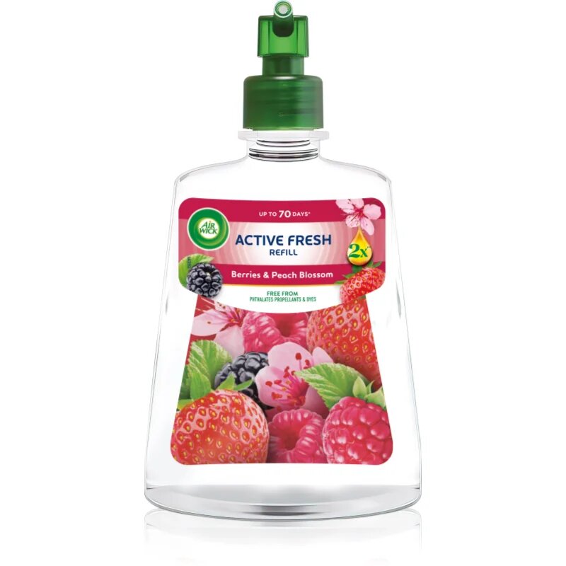 Air Wick Active Fresh Berries & Peach Blossom ароматизатор за въздух пълнител 228 мл.