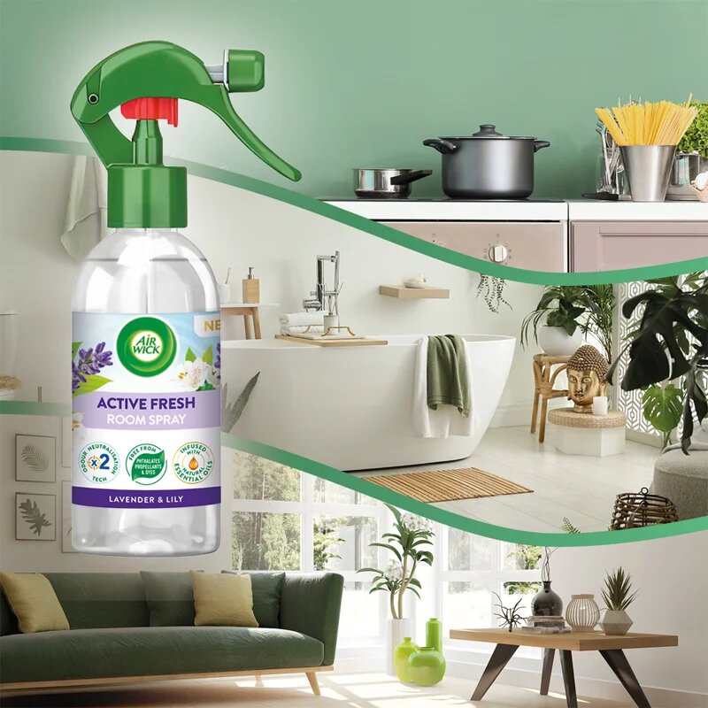 Air Wick Active Fresh Spray Lavender & Lily cпрей за дома с екстракт от лавандула 237 мл.