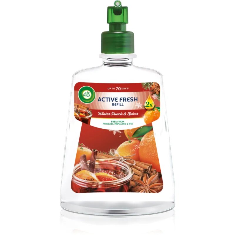 Air Wick Active Fresh Winter Punch & Spices ароматизатор за въздух пълнител 228 мл.