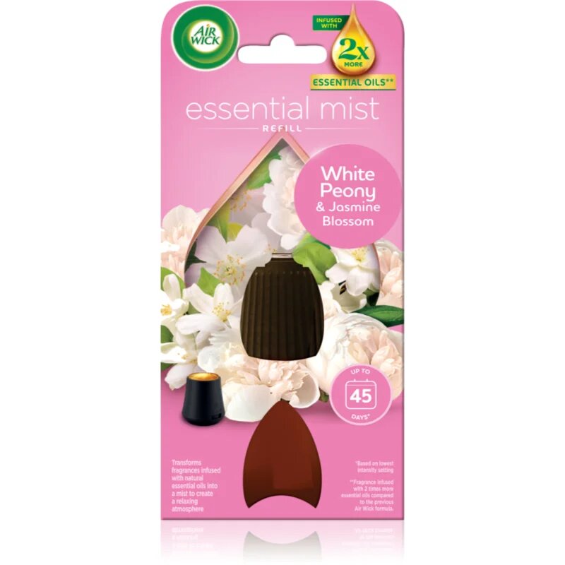 Air Wick Essential Mist White Peony & Jasmine Blossom пълнител за арома дифузери 20 мл.