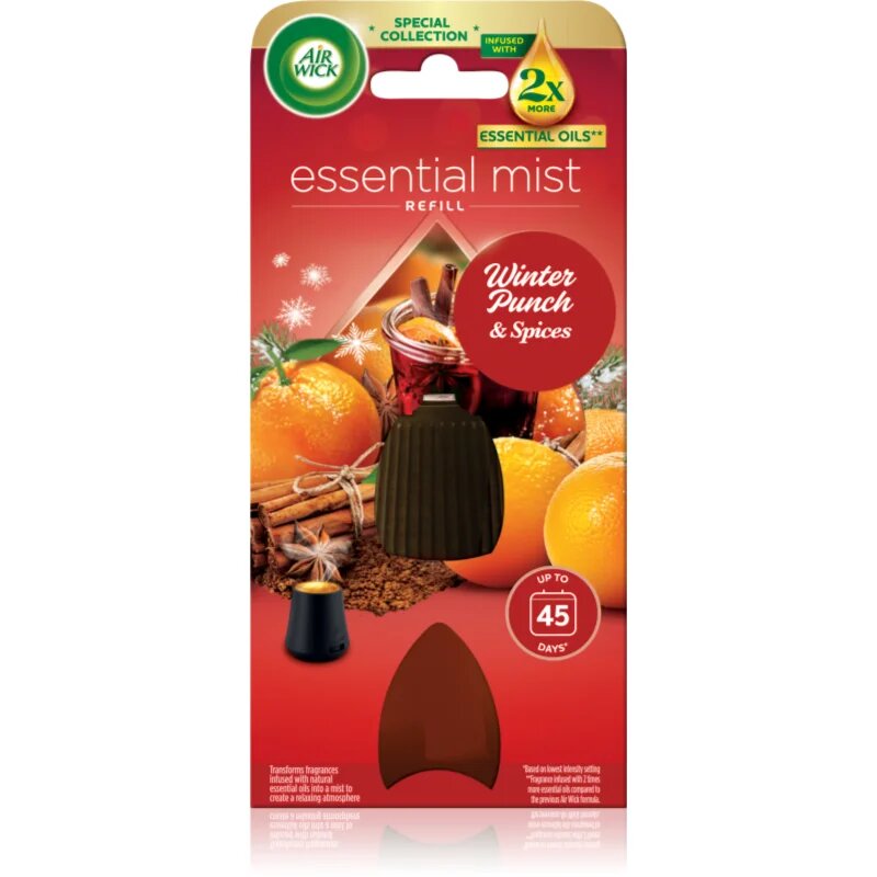 Air Wick Essential Mist Winter Punch & Spices пълнител за арома дифузери 20 мл.