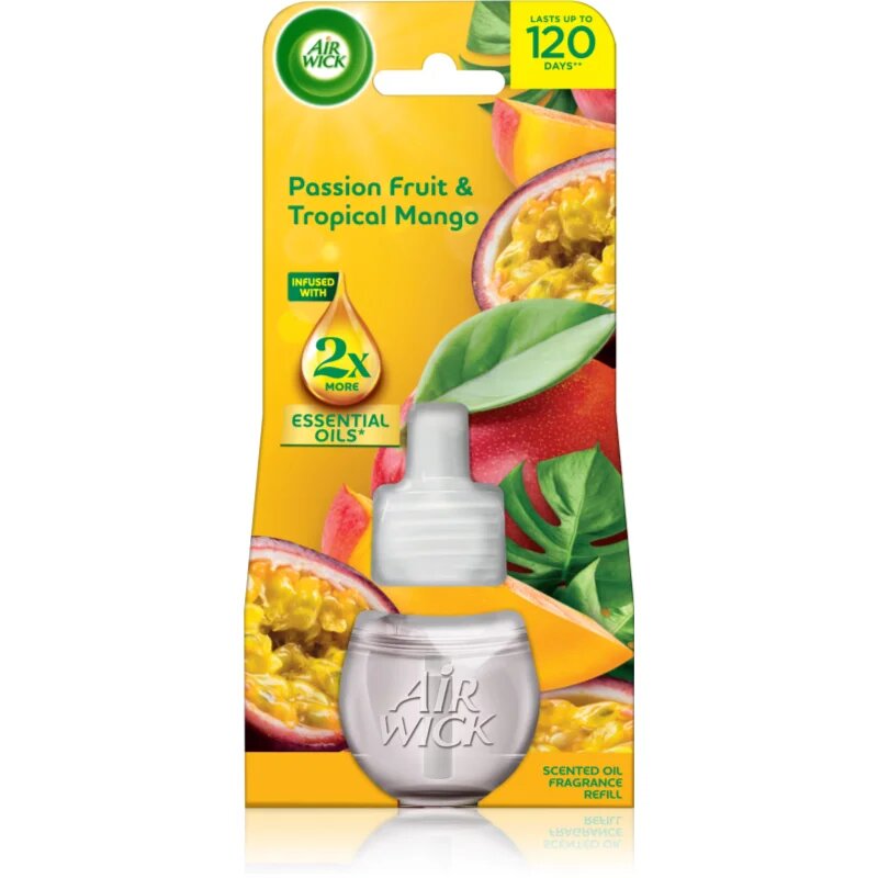 Air Wick Essential Oils Electric Passion Fruit & Tropical Mango пълнител за електрически дифузер 19 мл.