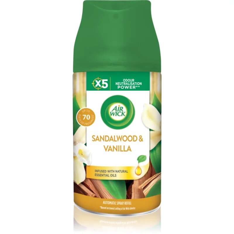 Air Wick Freshmatic Vanilla & Sandalwood ароматизатор за въздух пълнител 250 мл.