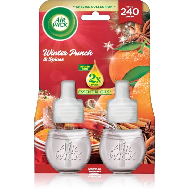 Air Wick Winter Punch&Spices пълнител за електрически дифузер 2x19 мл.