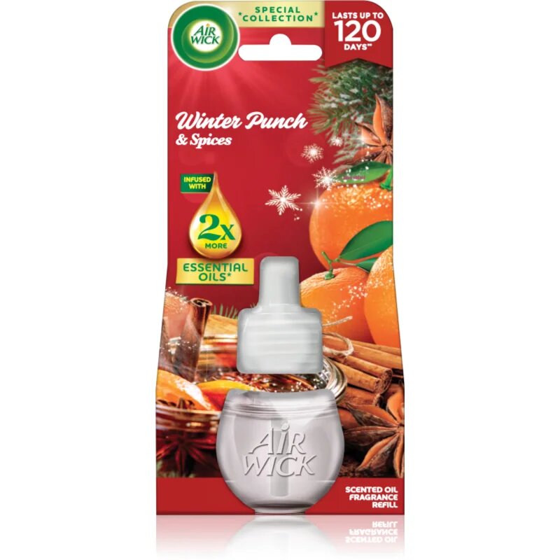 Air Wick Winter Punch Winter Punch & Spices електрически уред за освежаване на въздуха пълнител 19 мл.