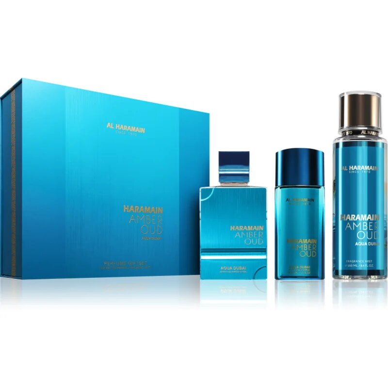 Al Haramain Amber Oud Aqua Dubai подаръчен комплект унисекс 1 бр.