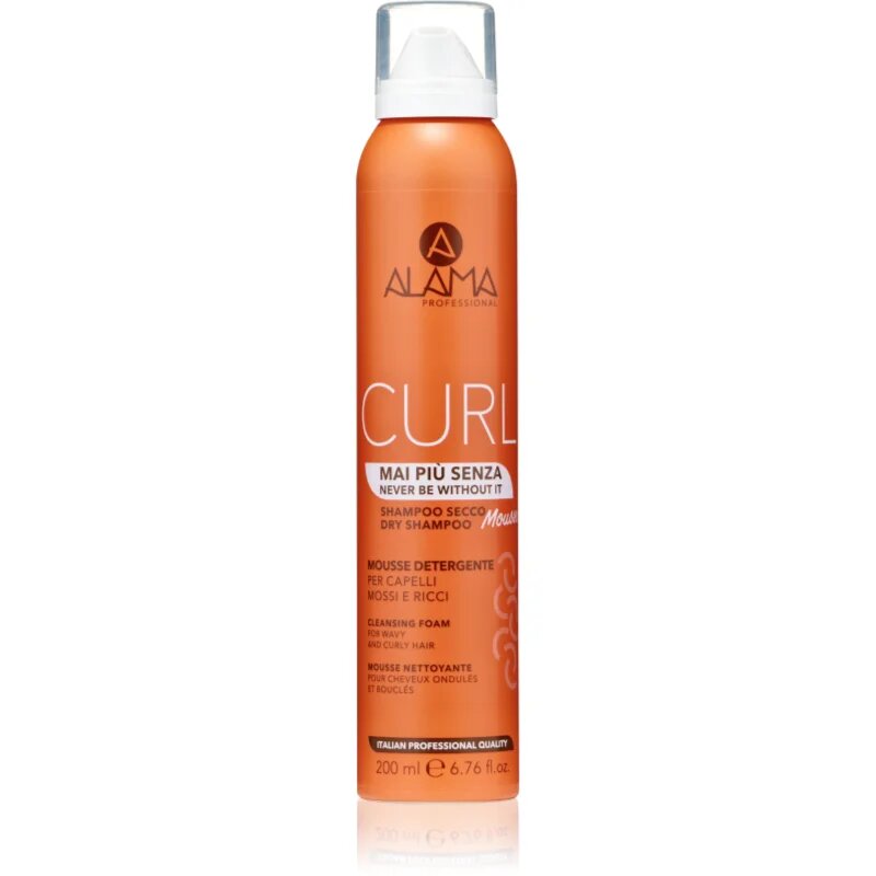 Alama Professional Curl Dry Shampoo Mousse сух шампоан за чуплива и къдрава коса 200 мл.