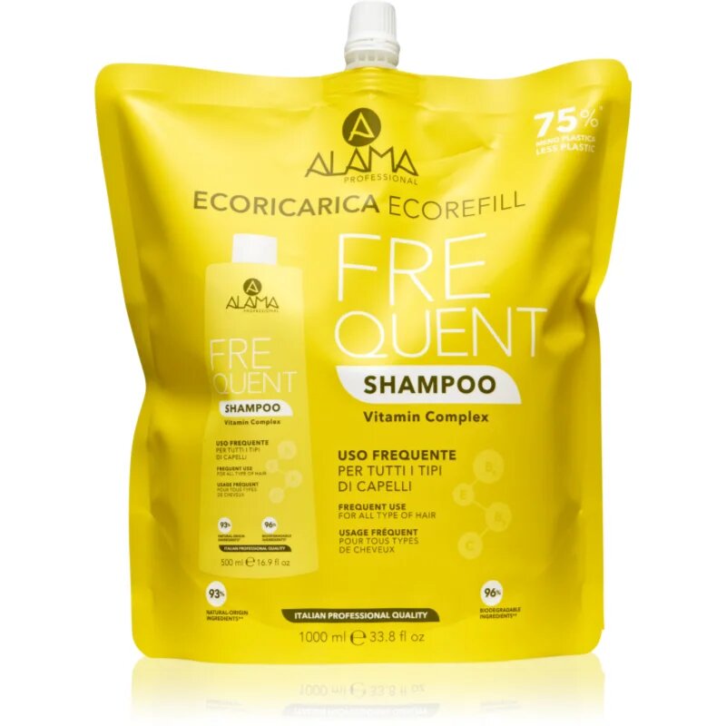 Alama Professional Frequent Shampoo шампоан за ежедневна употреба Eco Refill 1000 мл.