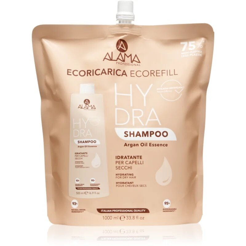 Alama Professional Hydra Shampoo хидратиращ шампоан Eco Refill 1000 мл.
