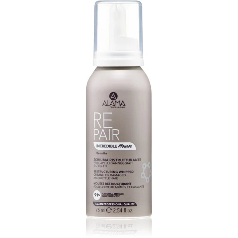 Alama Professional Repair Incredible Mousse пяна за третиране на увредена коса 75 мл.