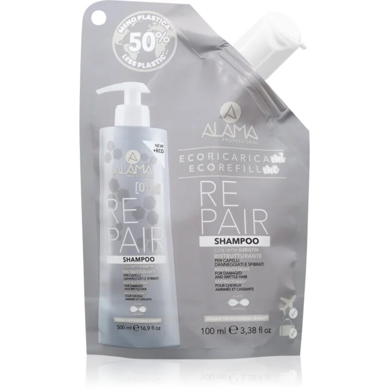 Alama Professional Repair Shampoo възстановяващ шампоан Eco Refill 100 мл.