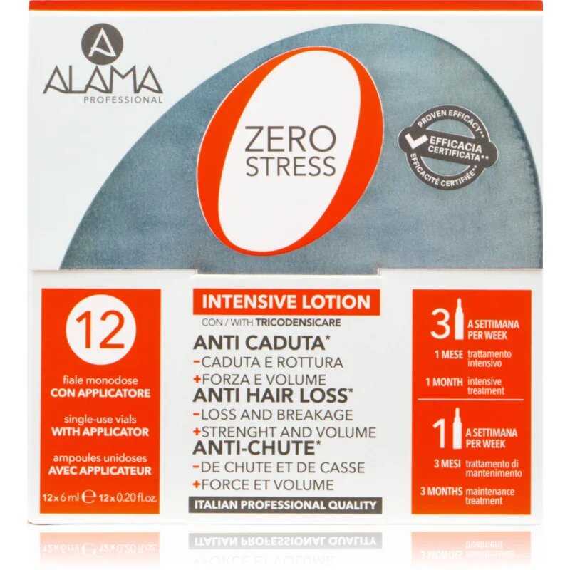 Alama Professional Zero Stress Intensive Hair Loss Lotion ампули против косопад 12x6 мл.